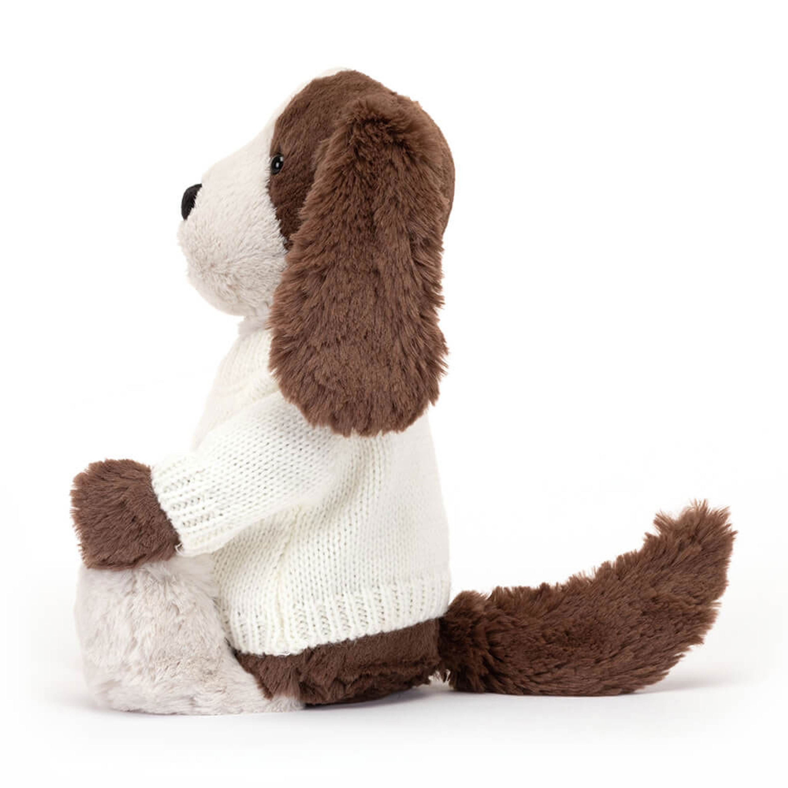 Bashful Fudge Puppy with Personalized Cream Jumper - Image 3